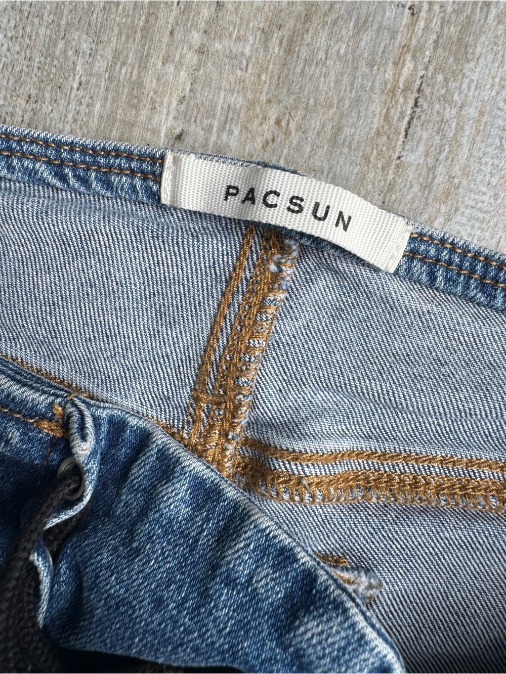 PacSun Low Rise Lace Up Bootcut Jeans Blue Denim Flares Size 28 - Picture 5 of 7